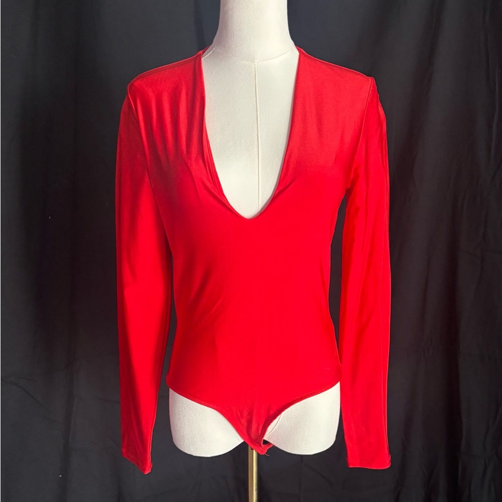 AKIRA Bold Scarlet Long Sleeve Bodysuit